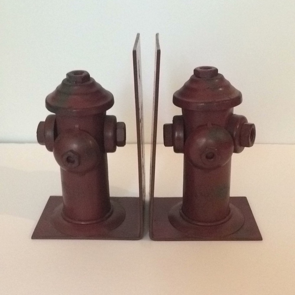 Unique Distressed Fire Hydrant Bookends